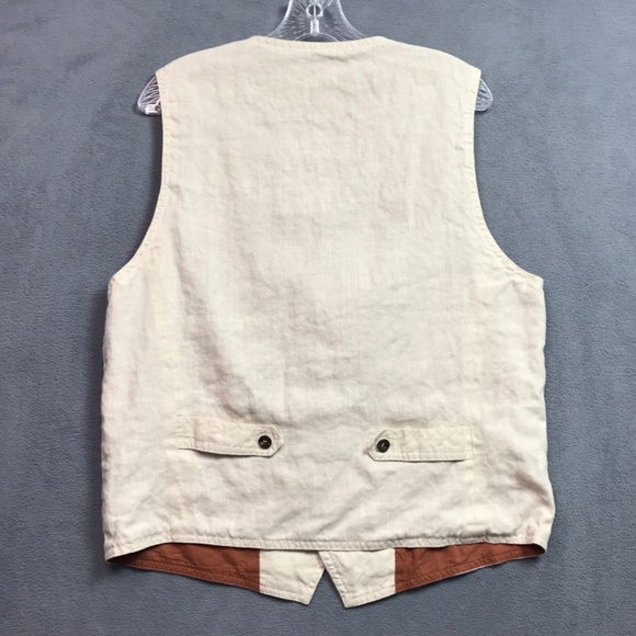 Island Inspiration Linen Vest Unisex Miami Style - Picture 7 of 10